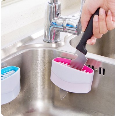 AAA103 Multifunctional Detachable Sink Cutlery Cleaner Cleaning Brushes Easy Dish Washing Tableware Brush With Suction Cup