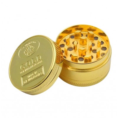 XZCY Hot Sale Alloy Herbal Herb Tobacco Grinder Spice Weed Grinders Smoking Pipe Accessories Gold Smoke Cutter M1037